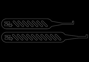 Landscape rendering of the North Star 4000. A tile setting tool. Showcasing the standard and large variants. 